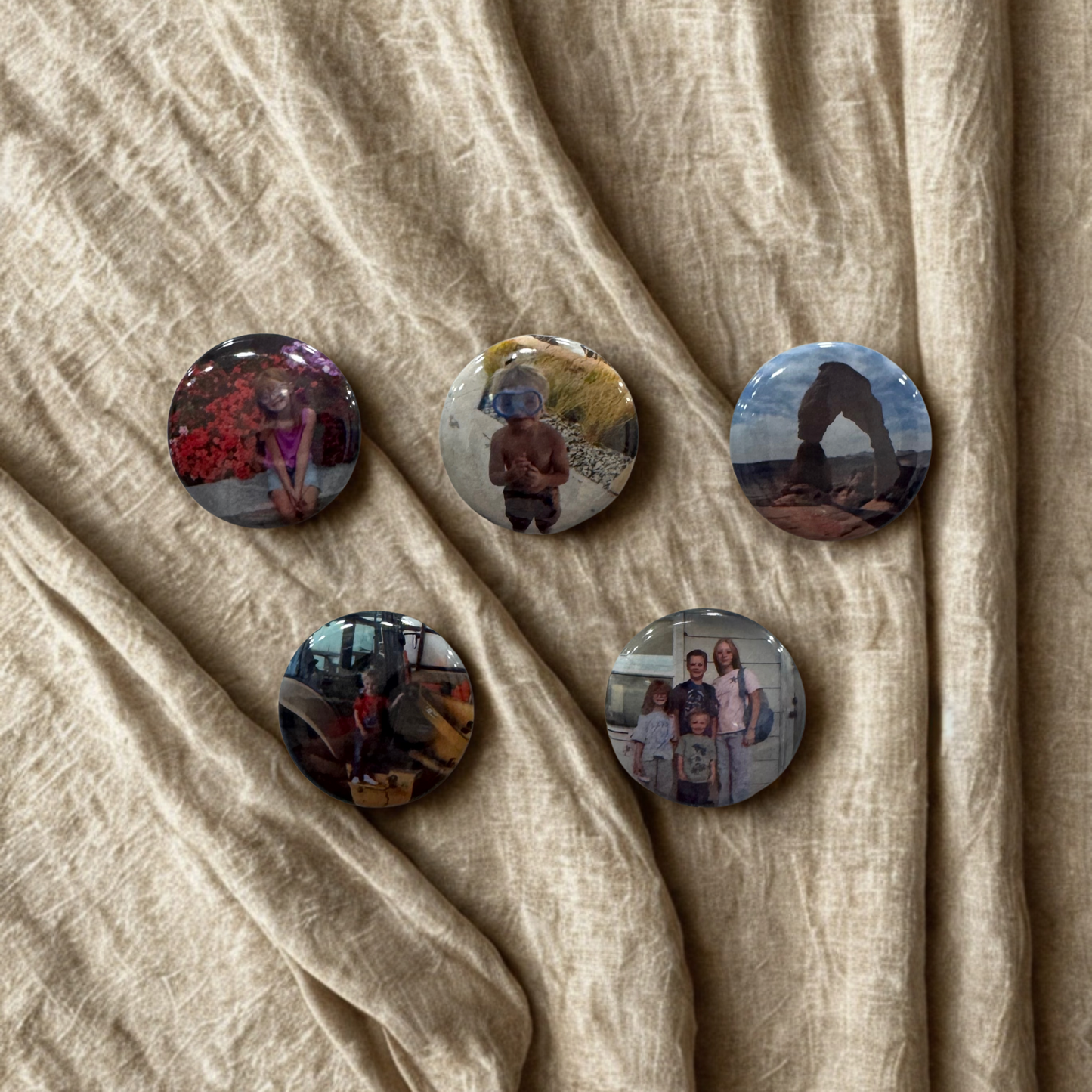 100 Bulk 1" Round Custom Magnets